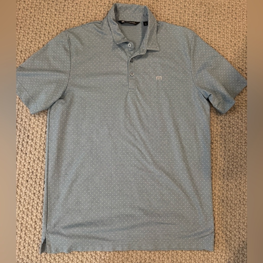 Travis Mathew Light Blue Polo Shirt